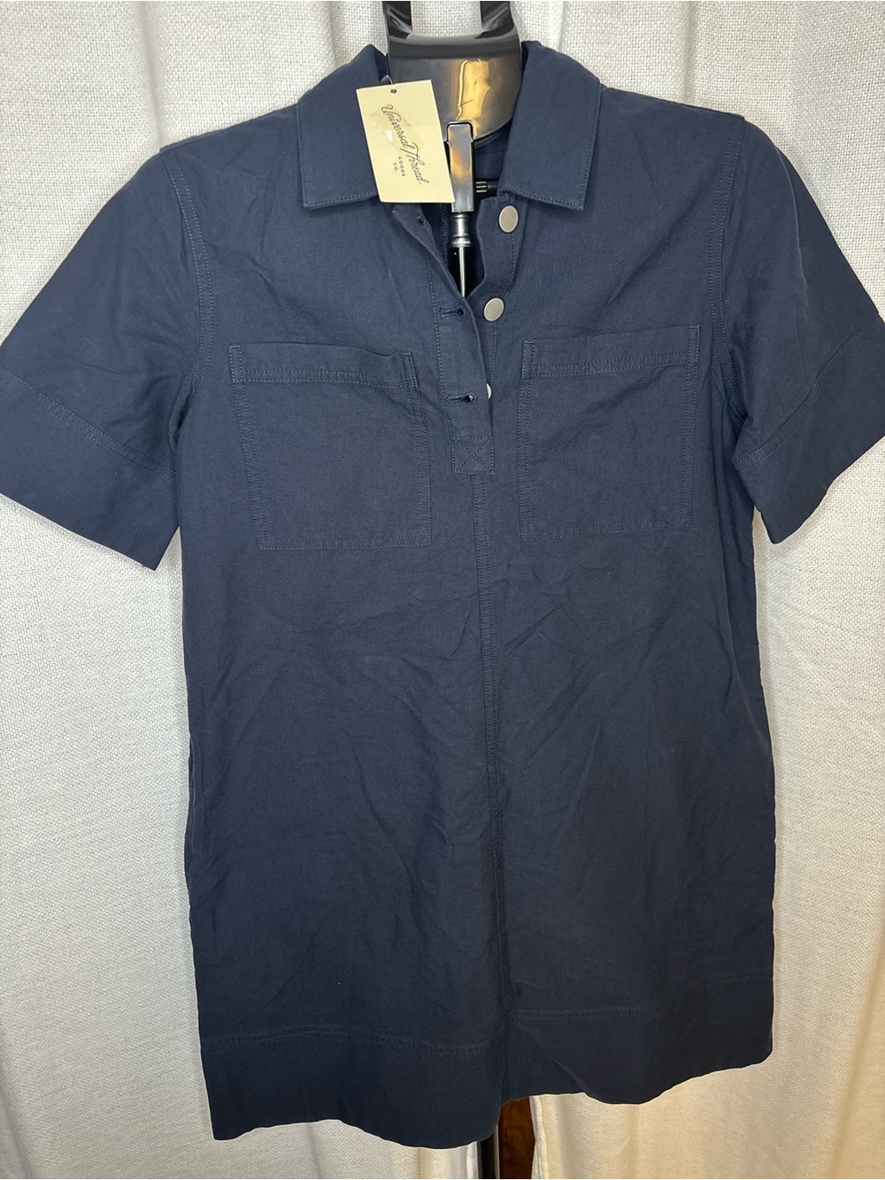 Universal Thread Navy Short-Sleeve Polo Dress